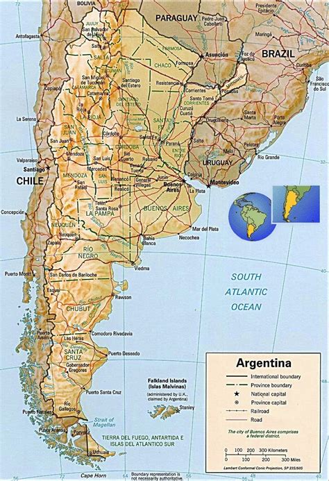 ARGENTINA - GEOGRAPHICAL MAPS OF ARGENTINA