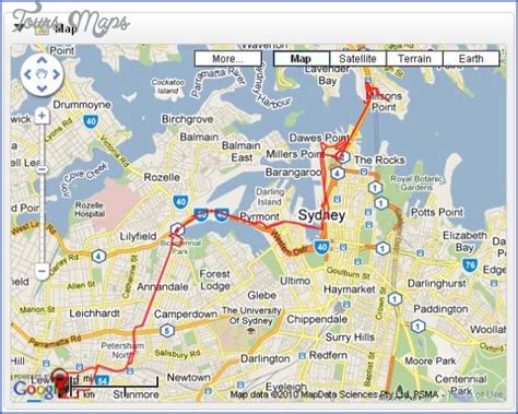 SYDNEY HARBOUR BRIDGE MAP - ToursMaps.com