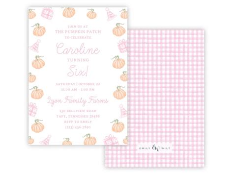 Printable Pumpkin Patch Birthday Invitation Girl Fall - Etsy