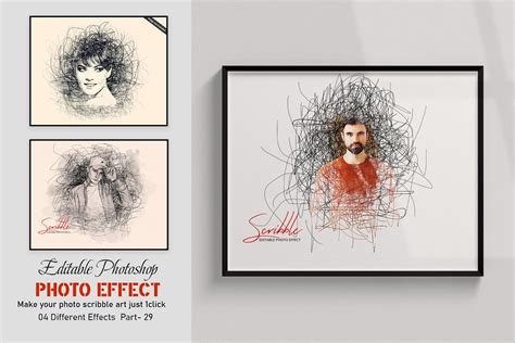 Scribble Photo Effect Art - Design Cuts