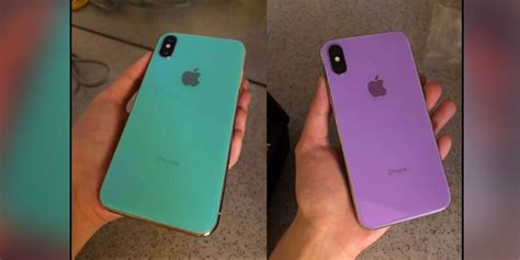 Sketchy photos show purported 2018 iPhone X 'prototype' in new purple and pastel green colors ...