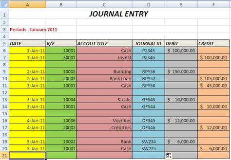 Create The Journal and Journal Entry with Excel (Part 2) ~ Excel Tips & Tutorial