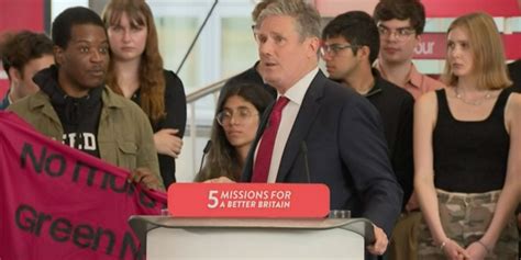 Watch: Keir Starmer speech DISRUPTED by protestors as he’s blasted ...