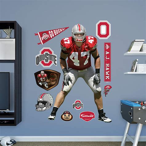 Life-Size AJ Hawk Ohio State Wall Decal | Shop Fathead® for Ohio State ...