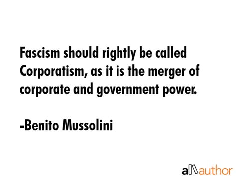 Mussolini Fascism Quote