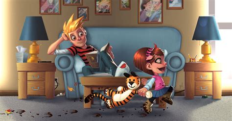 Calvin and Hobbes Moving On - Anime, IllustrationsCoolvibe – Digital Art