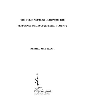 Jefferson County Personnel Board Rules And Regulations - Fill Online ...