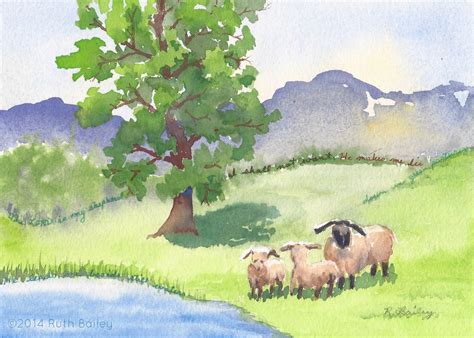 psalms artist | Psalm 23 – Ruth Bailey, artist | Watercolor art, Psalm 23, Art