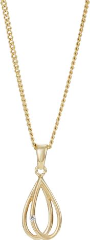 Siersbøl Drop Necklace - Gold/Transparent • Pris