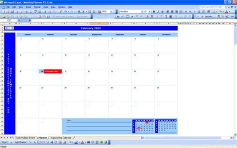 Monthly Timetable Template Excel | HQ Printable Documents