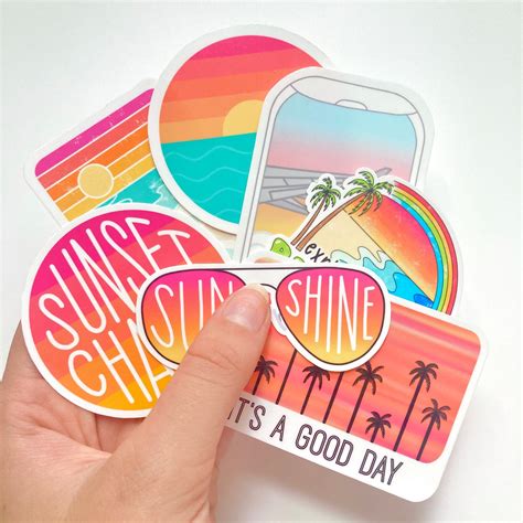 Sunset Sticker Pack - Etsy