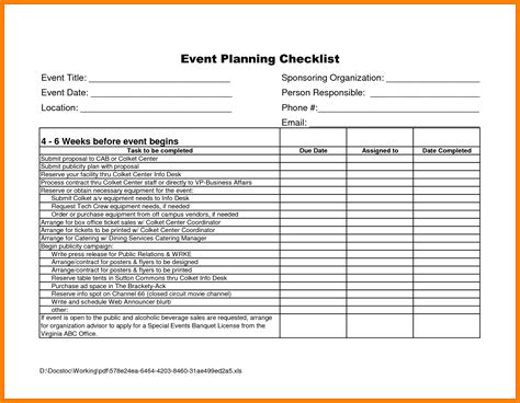 Event Planning Template Excel Free - Template Calendar Design