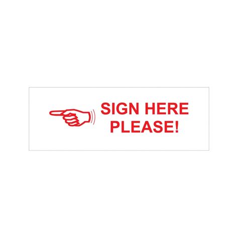 Sign Here Please Stock Stamp 4911/191 38x14mm | Rubber Stamps Online ...