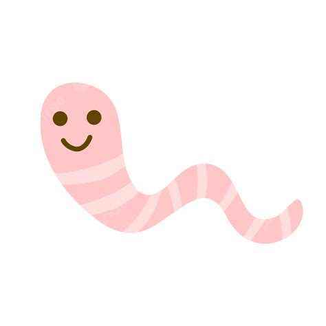 Simple Cute Worm Illustration Vector, Worms, Animals, Cute PNG and ...