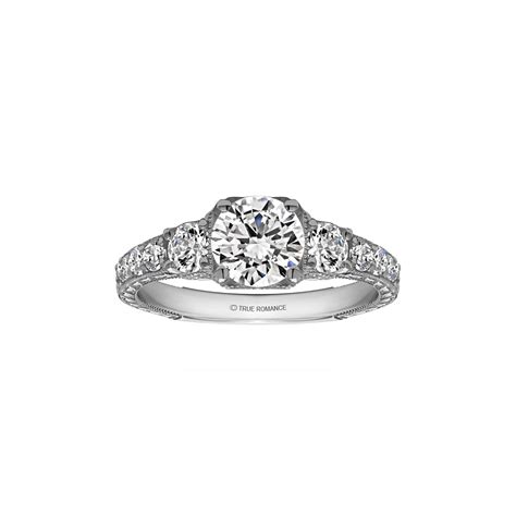 1 ctw, 14K White Gold Round Cut Diamond Vintage Engagement Ring ...