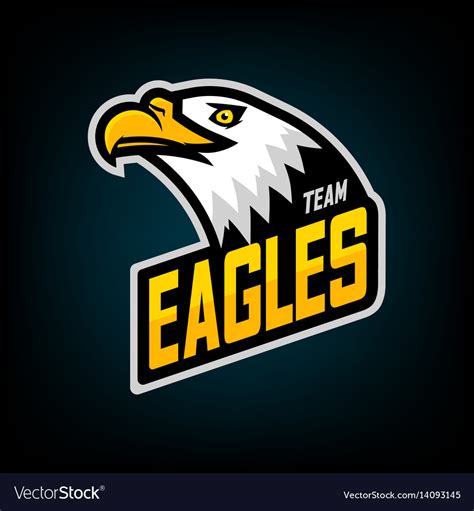 Eagle logo for sport team Royalty Free Vector Image