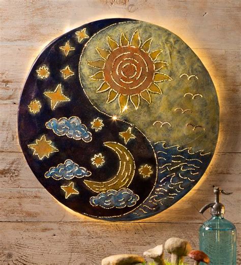 Sun and Moon Yin Yang Wall Art | Wind and Weather