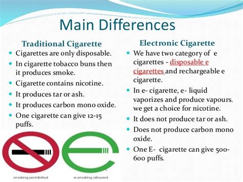 Traditional cigarette vs electronic cigarette