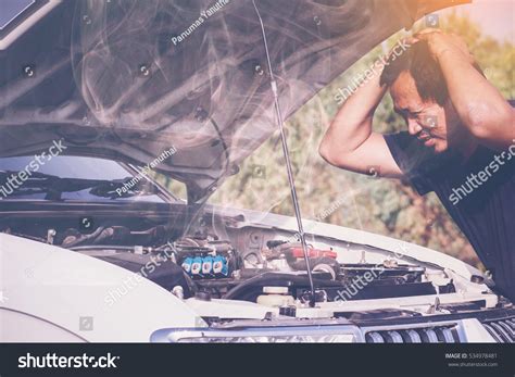 Broken Down Car Engine Open Smoking Stock Photo 534978481 | Shutterstock