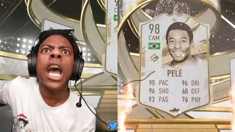 "RIP!" - IShowSpeed gets emotional as he packs 98-rated Pele in FIFA 23