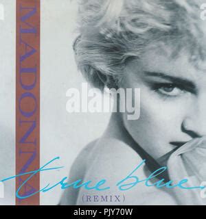 Madonna - True Blue - Vintage vinyl album cover Stock Photo - Alamy