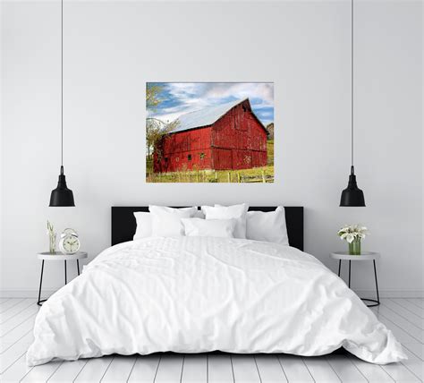 Red Barn Art Red Barn Wall Art Rustic Red Barn Country Red | Etsy