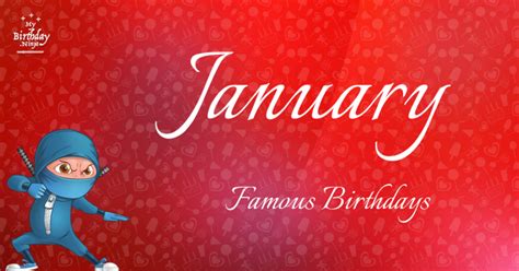 Sizzling List Of 7,519 Famous January Birthdays