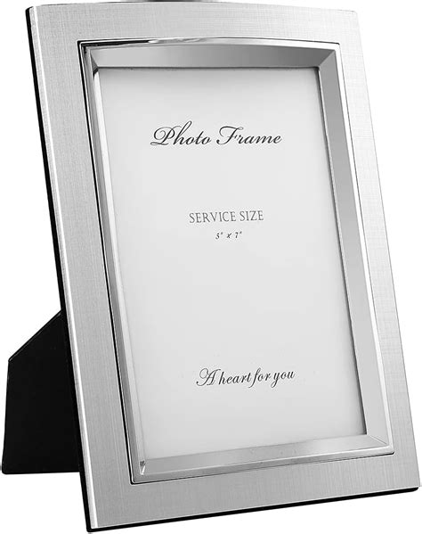 Silver 8x10 Picture Frames Display Photos 6x8 with Mat or 8x10 without ...