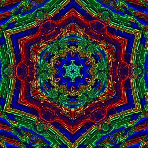 Mandala Fractal Psychedelic Wave Particle Timothy Helgeson | Mandala art, Fractal art, Art