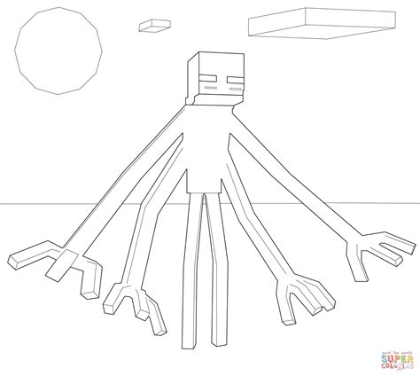 Minecraft Mutant Enderman coloring page | Free Printable Coloring Pages