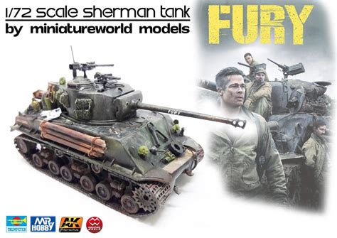 1/72 scale Sherman tank "Fury" model - iModeler