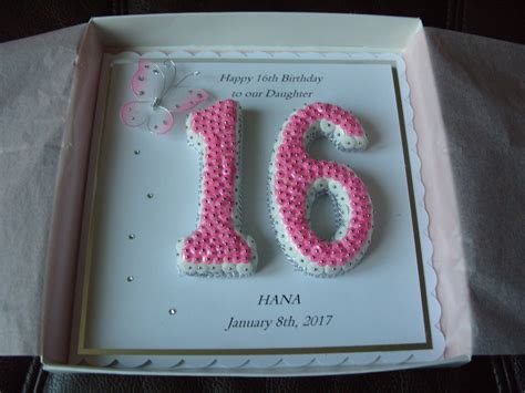 Handmade Personalised 16th Birthday Card - Etsy Denmark