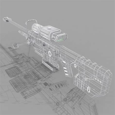 3d model halo 3 sniper rifle