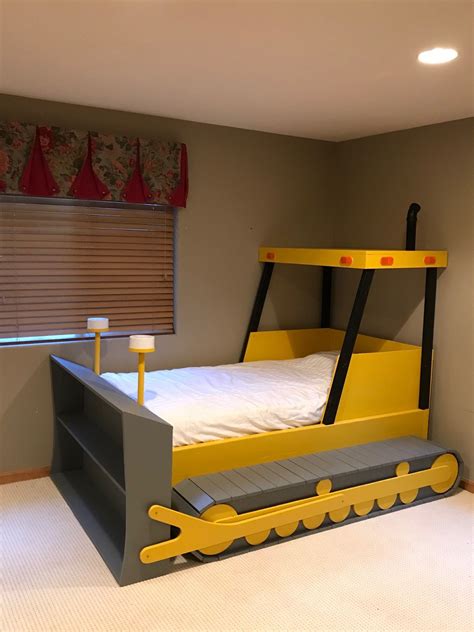 Twin Size Bulldozer Bed PLANS Plans Only Create a | Etsy | Diy kids bed, Kid beds, Diy toddler bed