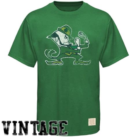 Original Retro Brand Notre Dame Fighting Irish Green Distressed Vintage Premium T-shirt | Notre ...