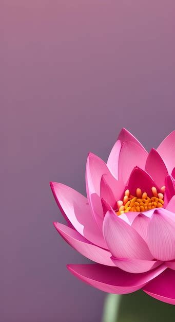 Premium AI Image | A pink lotus flower with a purple background