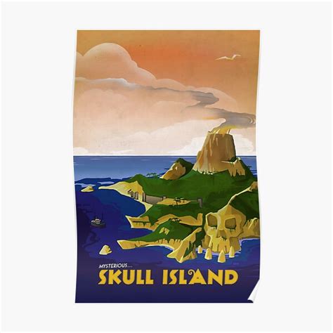 "Skull Island - King Kong Retro Travel Poster" Poster by forge22 ...