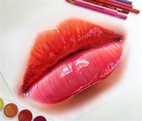 Realistic lips drawing by Morgan Davidson | No. 453