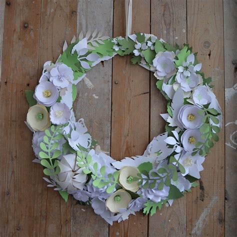 Paper Flower Wreaths, Paper Flowers, Floral Wreath, Stunning, Beautiful, Unique, Handmade, Home ...