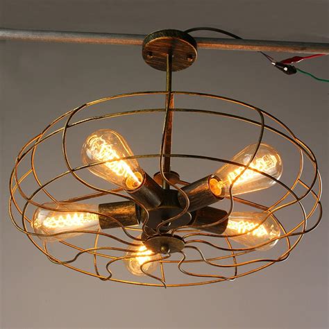 Industrial 5-Light Ceiling Light Pendant Light Lamp Hanging Light ...