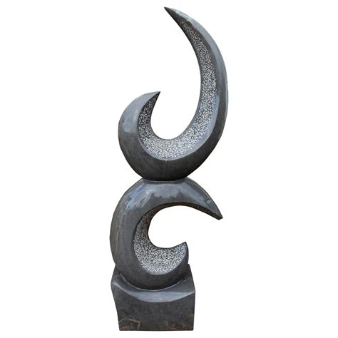 Abstract Black Polished Marble Sculpture at 1stDibs