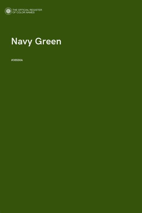 Navy Green Color | Green color names, Pantone green shades, Navy and green