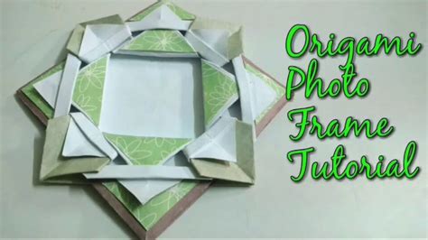 DIY Origami Photo Frame Tutorial For Scrapbook | How To | CraftLas - YouTube