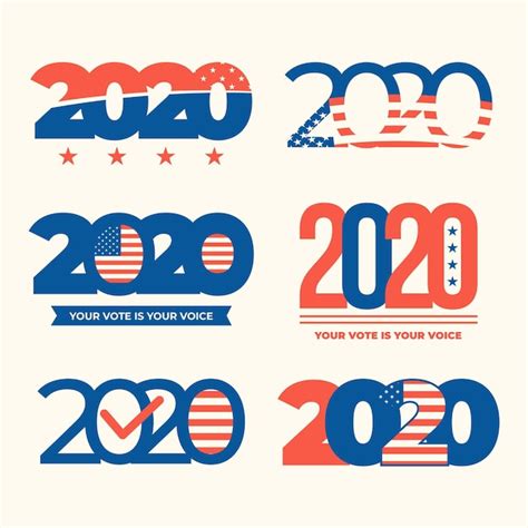 Free Vector | 2020 us presidential election logos