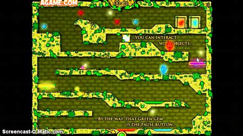 Fireboy and Watergirl - Forest Temple Level 1 Walkthrough - YouTube