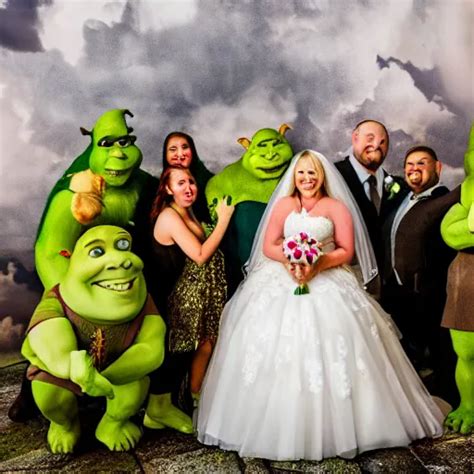 Shrek-themed wedding, 8K ultra realistic photography, | Stable Diffusion