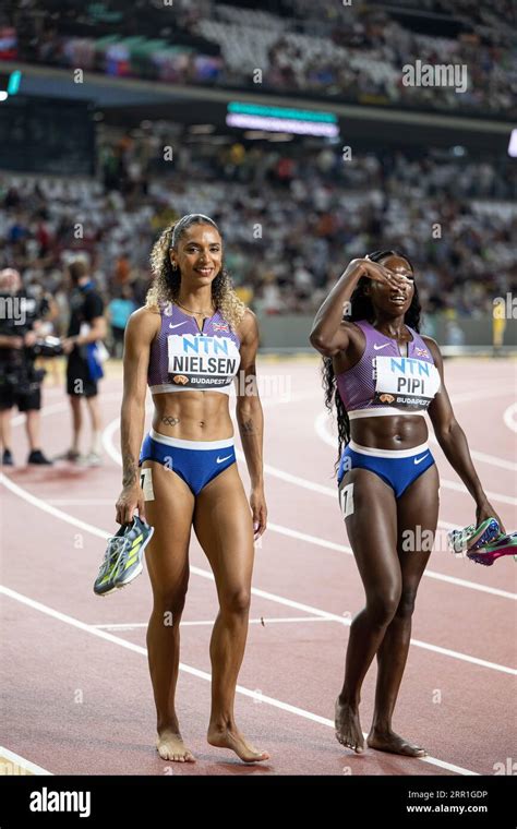 Laviai Nielsen participating in the 400 meters relay at the World ...