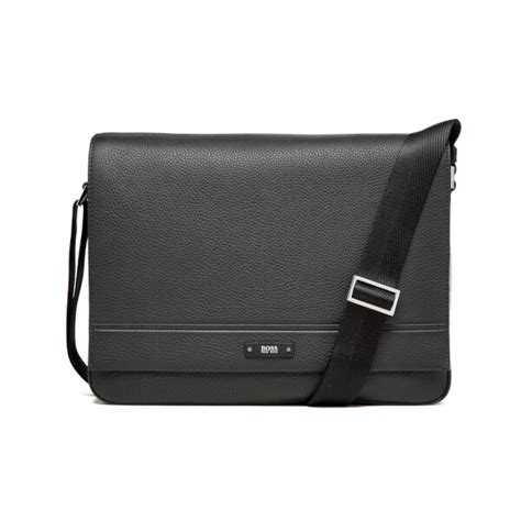 BOSS Hugo Boss Men's Traveller Mess Flap Messenger Bag - Black - Free UK Delivery over £50