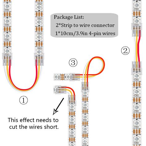 4-Pin L-Shape RGB Corner LED Connector For 10mm SMD LED Strips