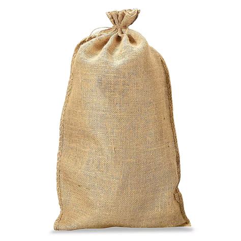 Burlap Bags with Tie - 14 x 26" S-16506 - Uline